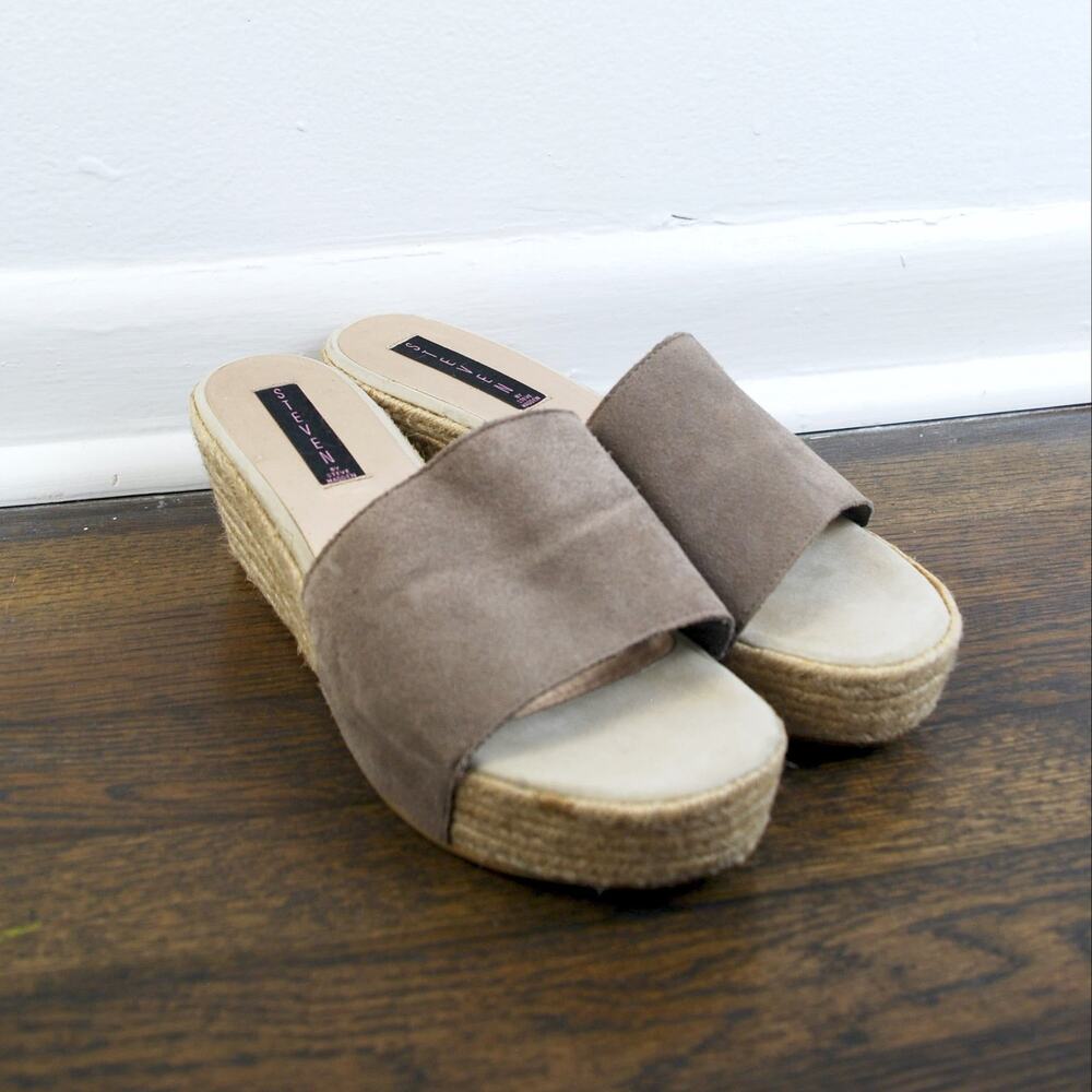 Vintage Y2K Steve Madden Sezer Slide Platform Wedge Espadrilla Sandal